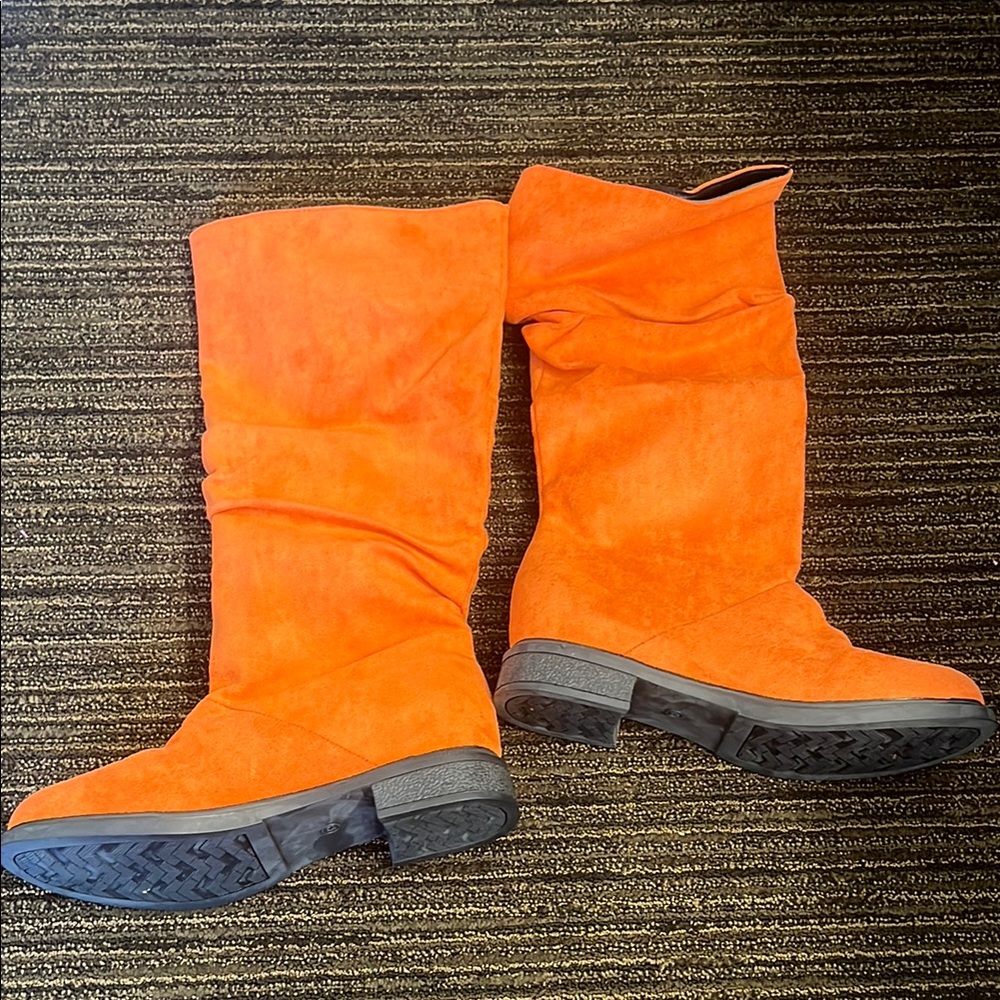 Vibrant Orange Women's Winter Boots